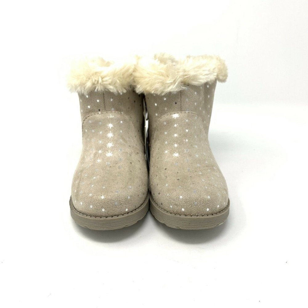 Cat & Jack Tan Oriole Shearling Boots - Picture 4 of 5